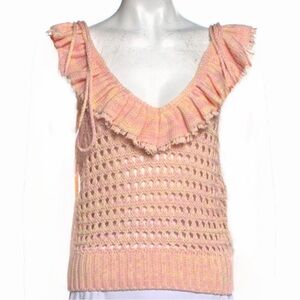 Philosophy Alberta Ferretti Ruffled Knit/crochet Top